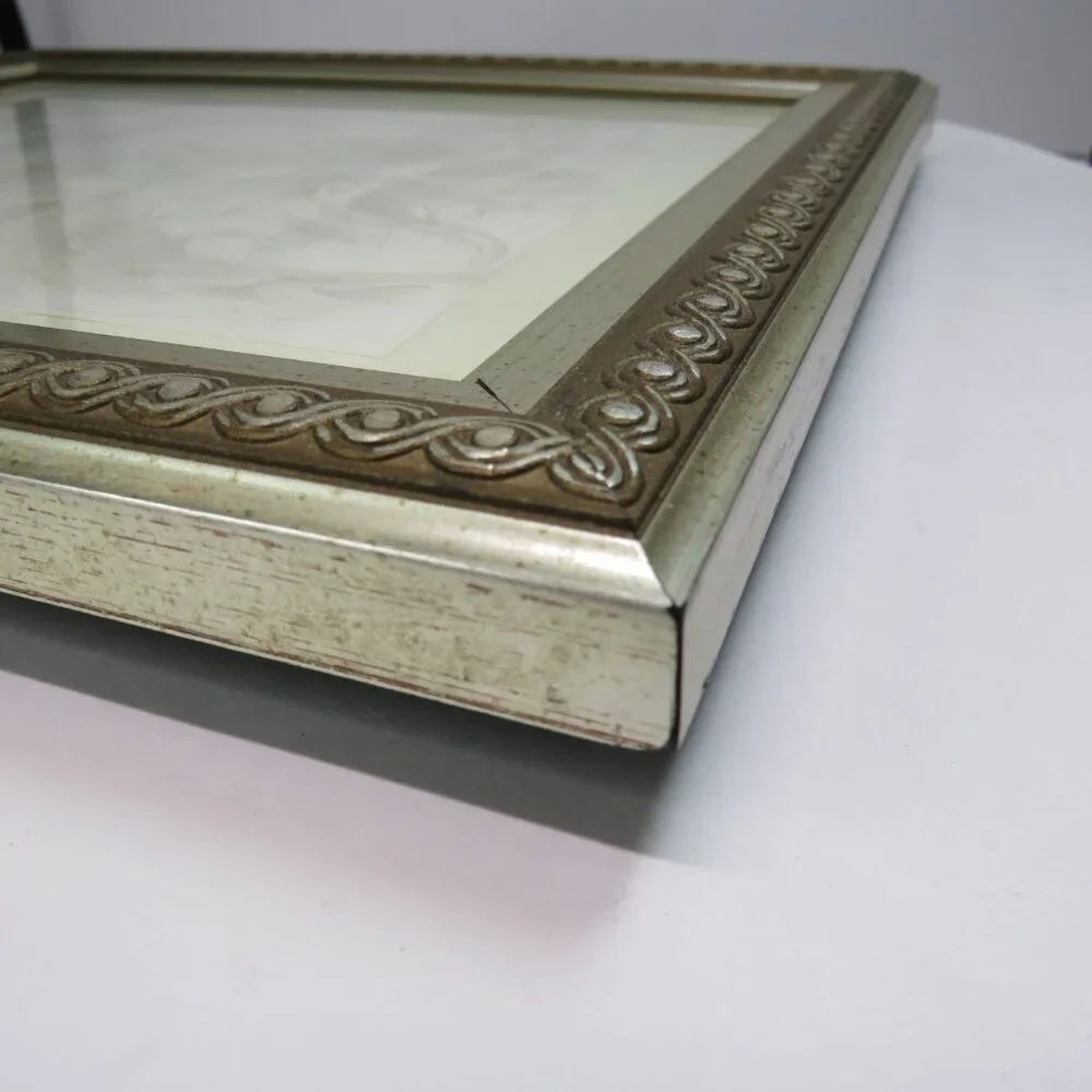 Warm Silver brushed brown picture frame traditional/industrial